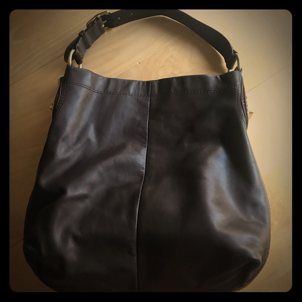 Chocolate Brown Leather Coach Bag!